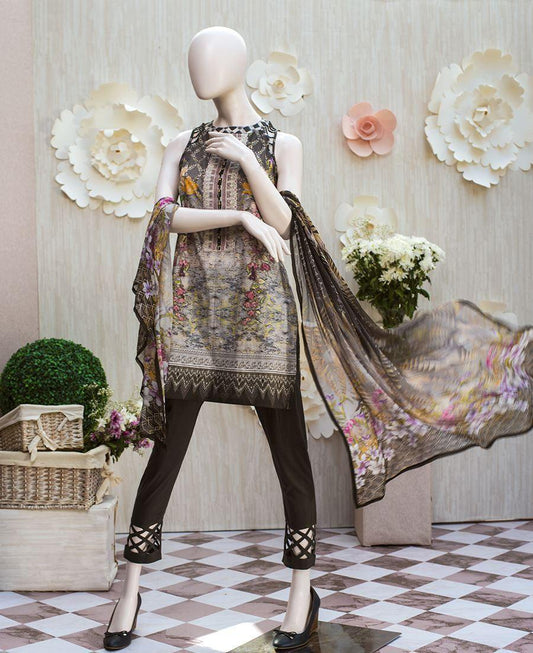 ASHEN VERDURE (UG-1924-SS18-10A) (SHIRT/DUPATTA) - Saya