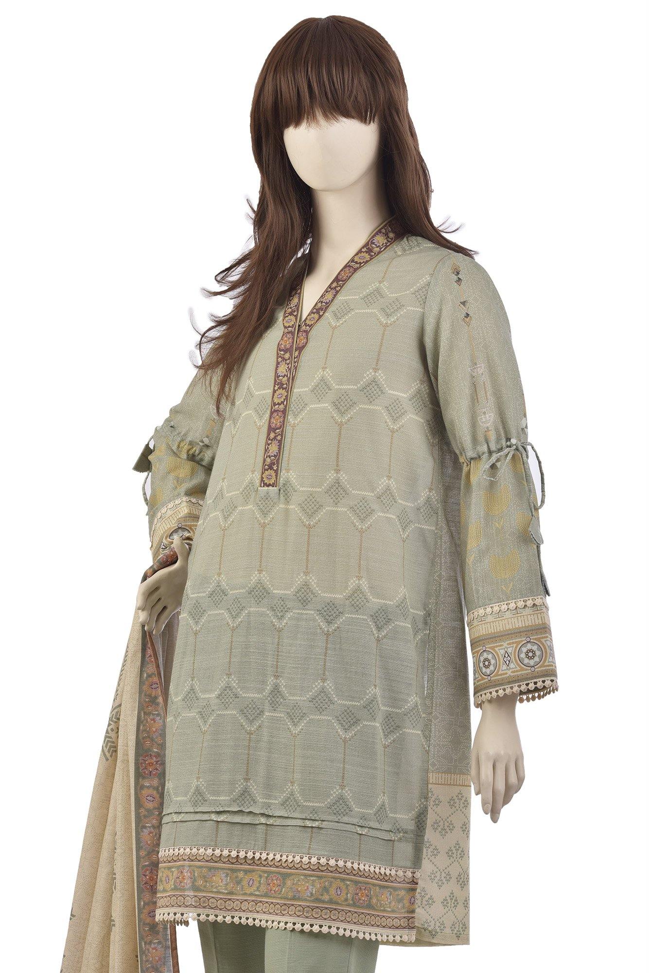 GEOMETRIC WAVE US-1927-8A (SHIRT/DUPATTA) - Saya