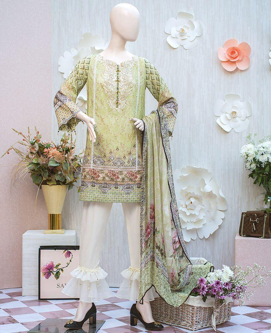 HANGING GARDENS (UG-1924-SS18-01B) (SHIRT/DUPATTA) - Saya