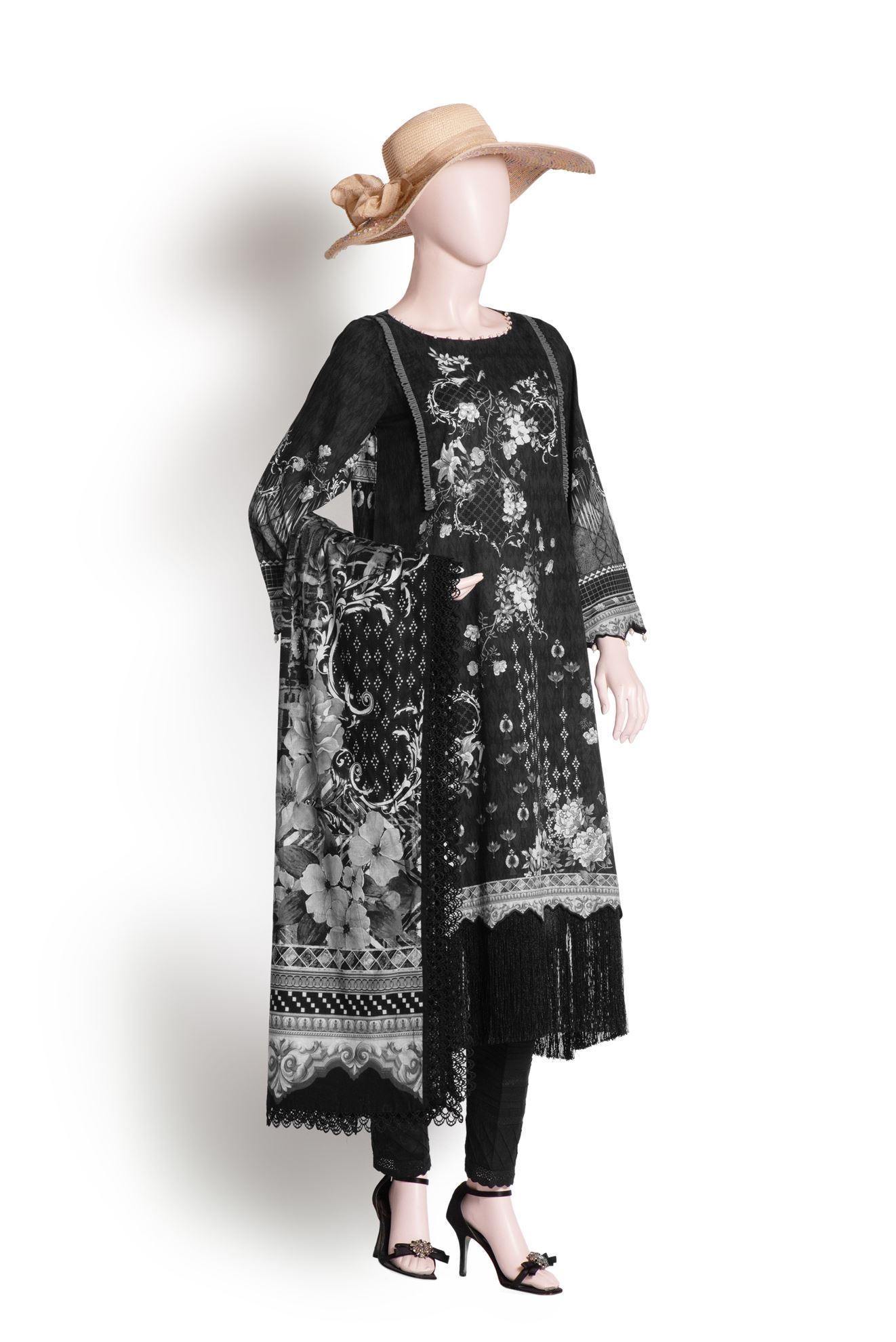MUTED ILLUSION (UB185-03) (SHIRT/DUPATTA) - Saya