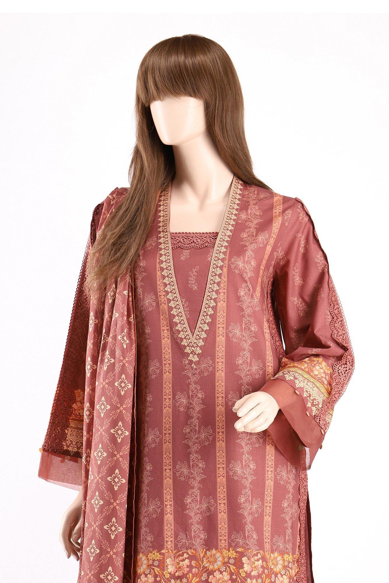 TRICKLED FLORA UP-2016-1A (SHIRT/DUPATTA) - Saya
