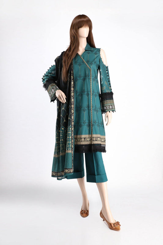 GEOMETRIC WAVE UT-2016-8C (SHIRT/DUPATTA) - ELAN Staging