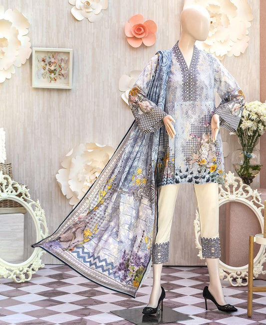 SWARM (UB-1924-SS18-06A) (SHIRT/DUPATTA) - Saya