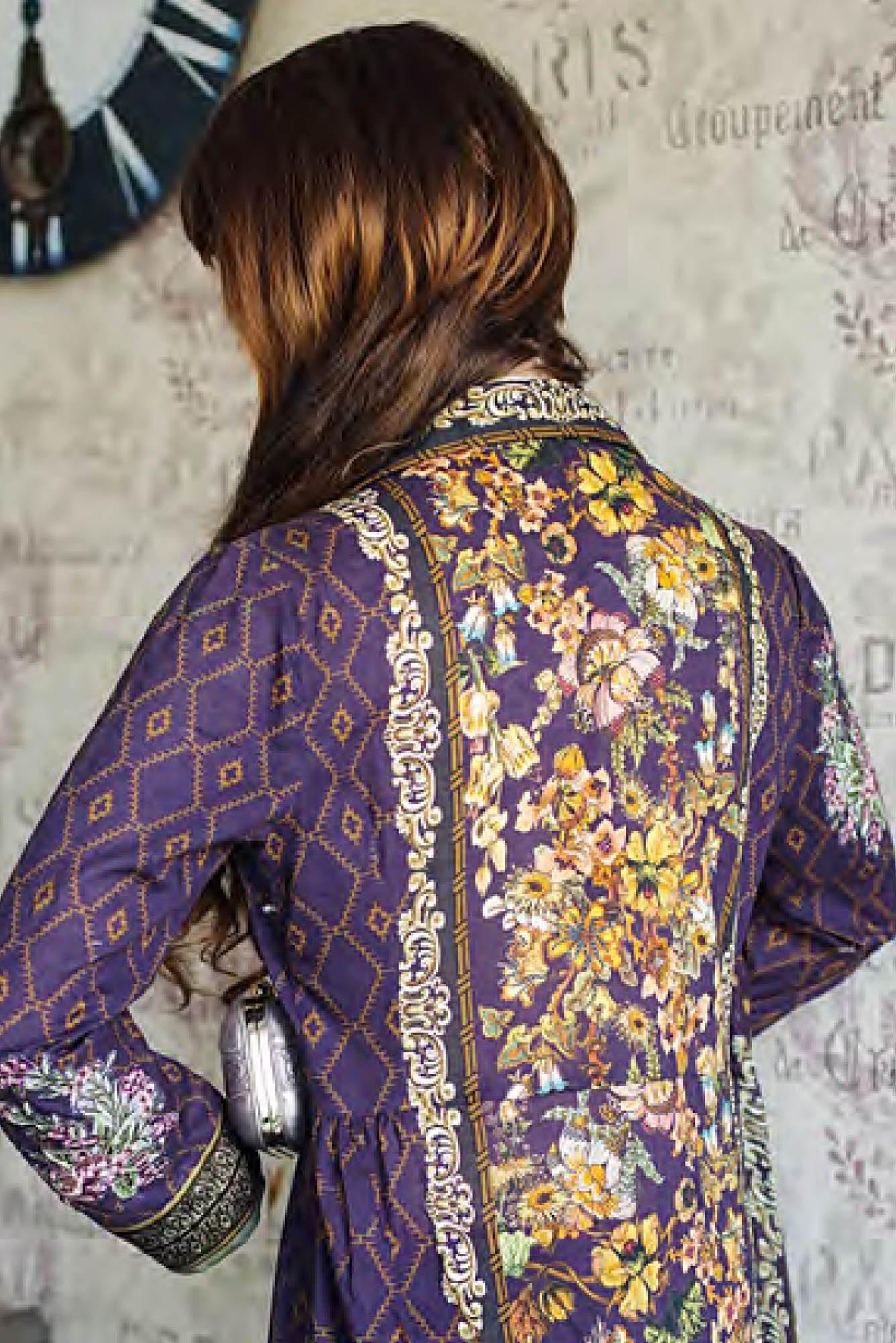 CHINESE MEADOWS (UP-1924-SS17-13B) (SHIRT/DUPATTA) - Saya