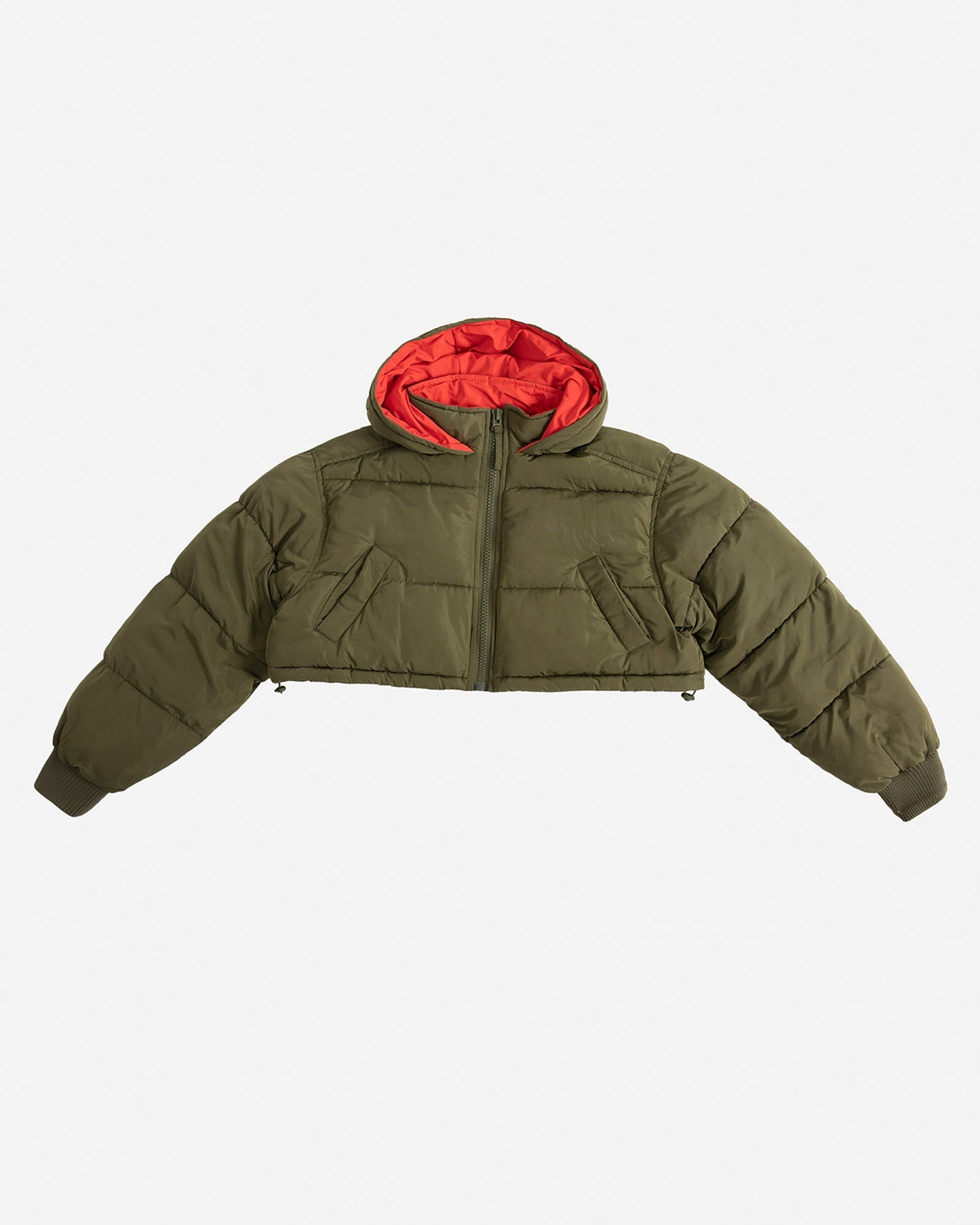 Cropped Puffer Jacket with Hood