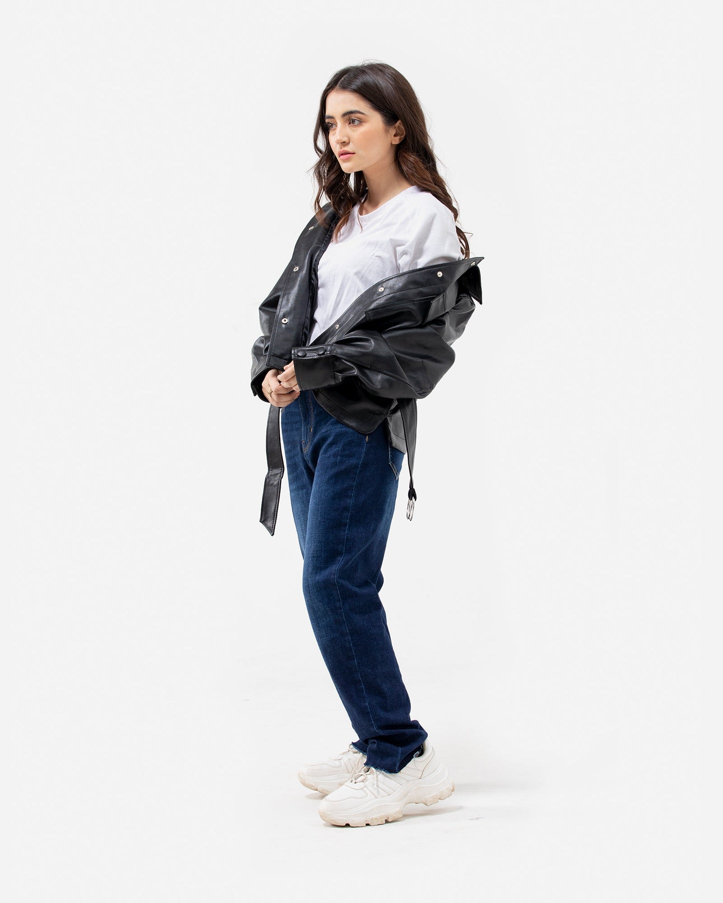 Biker with Poof Sleeves