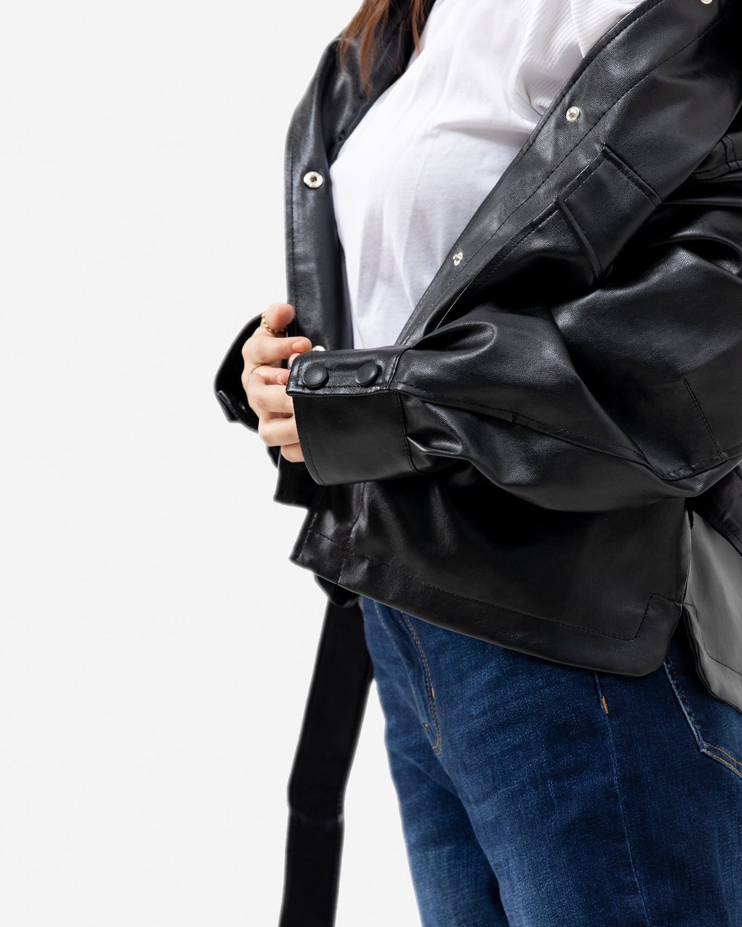 Biker with Poof Sleeves