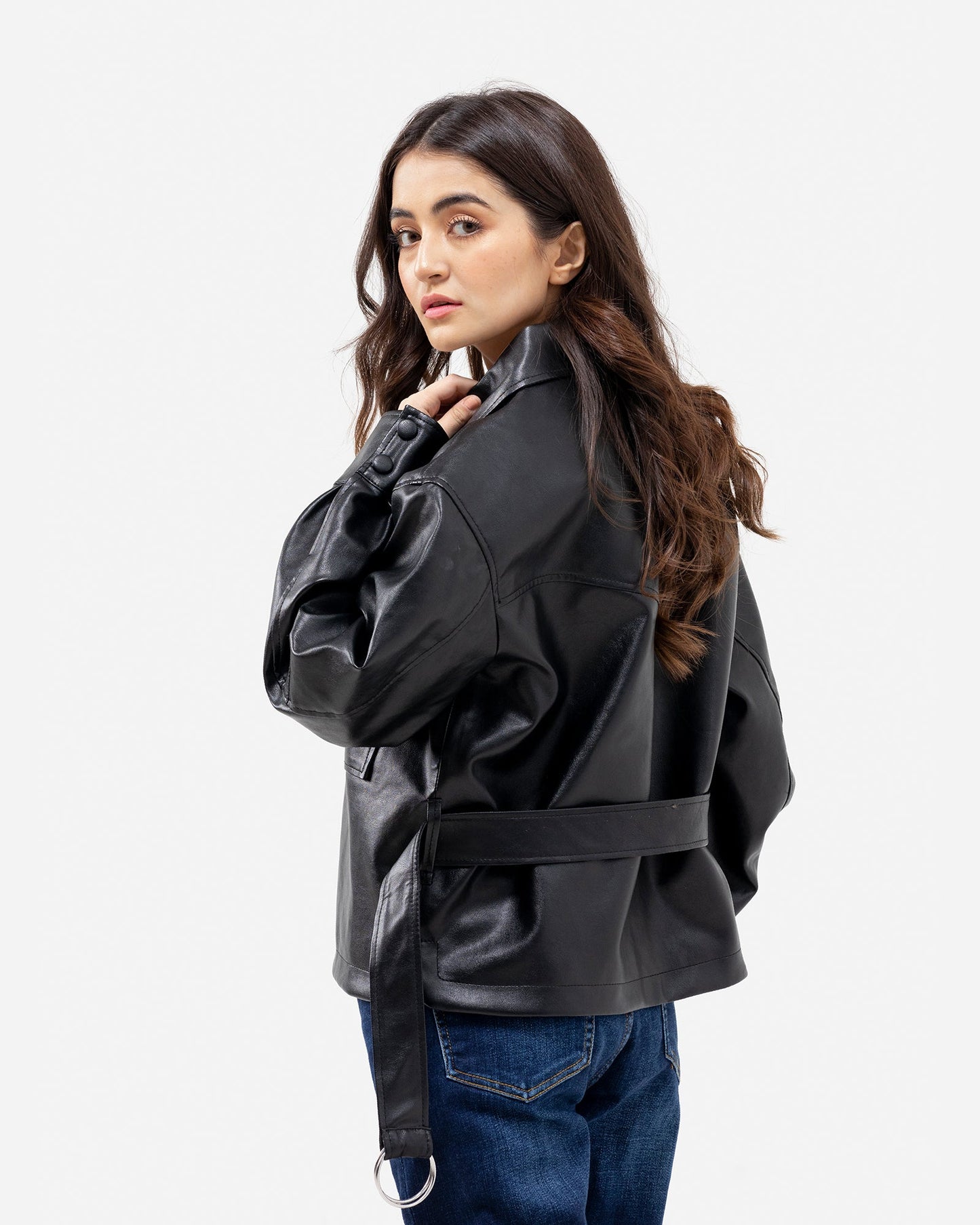 Biker with Poof Sleeves