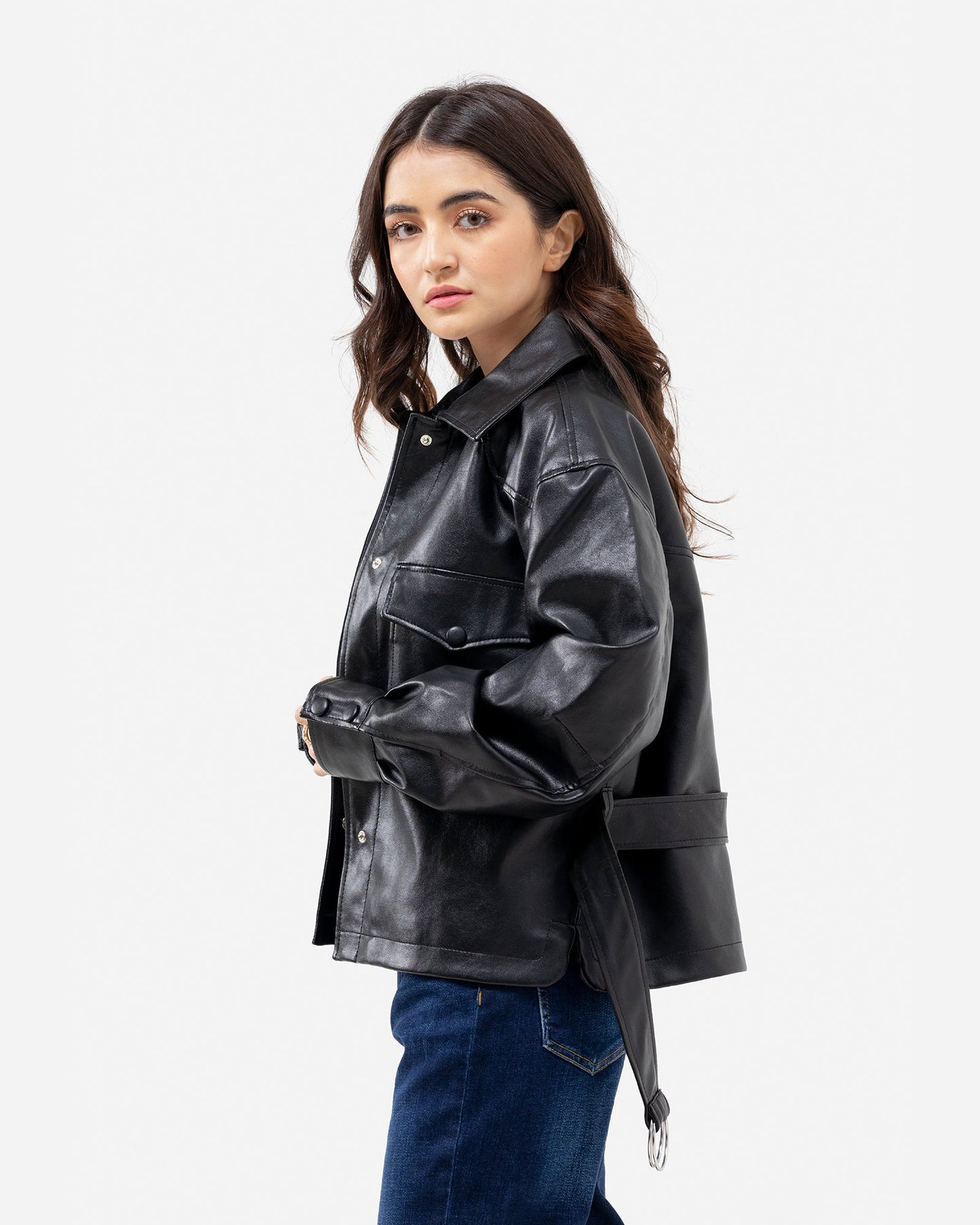 Biker with Poof Sleeves