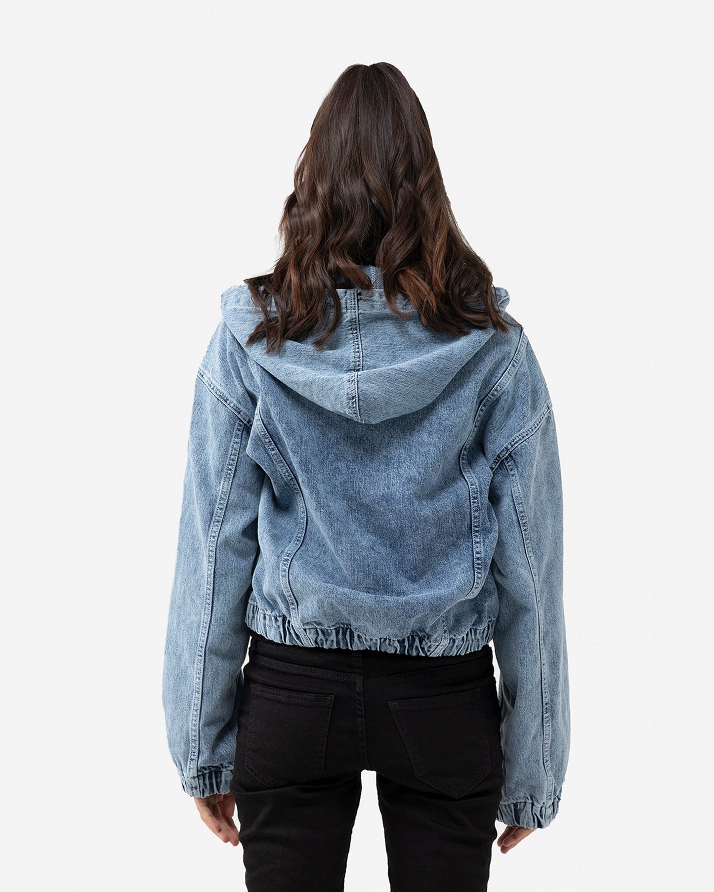 Denim Pouch Pocket Pullover