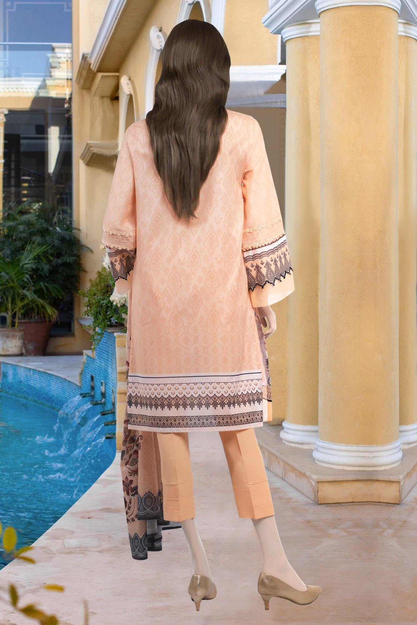 PEACH SORBET UP-2004-8A (SHIRT/DUPATTA) - ELAN Staging