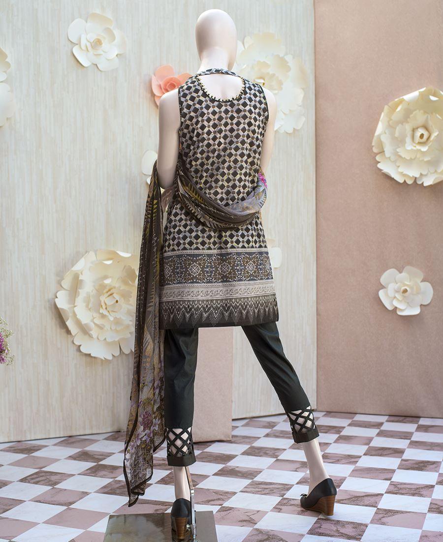 ASHEN VERDURE (UG-1924-SS18-10A) (SHIRT/DUPATTA) - Saya