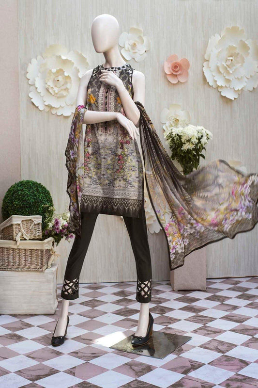ASHEN VERDURE 10A (SHIRT/DUPATA) WITH EMB 18-010-A - Saya
