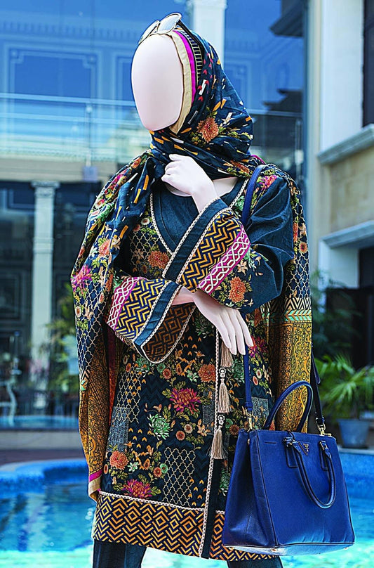 CHRYSANTHEMUM PALETTE (UG-1924-SS17-07B) (SHIRT/DUPATTA) - Saya