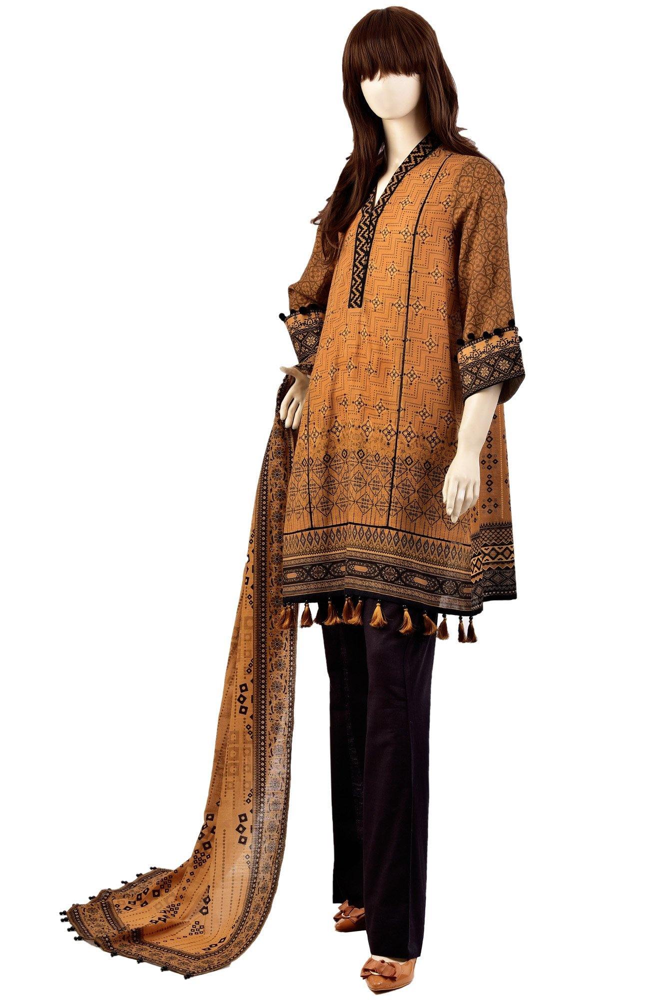 OFFSET GLINT UM-1927-5A (SHIRT/DUPATTA) - Saya