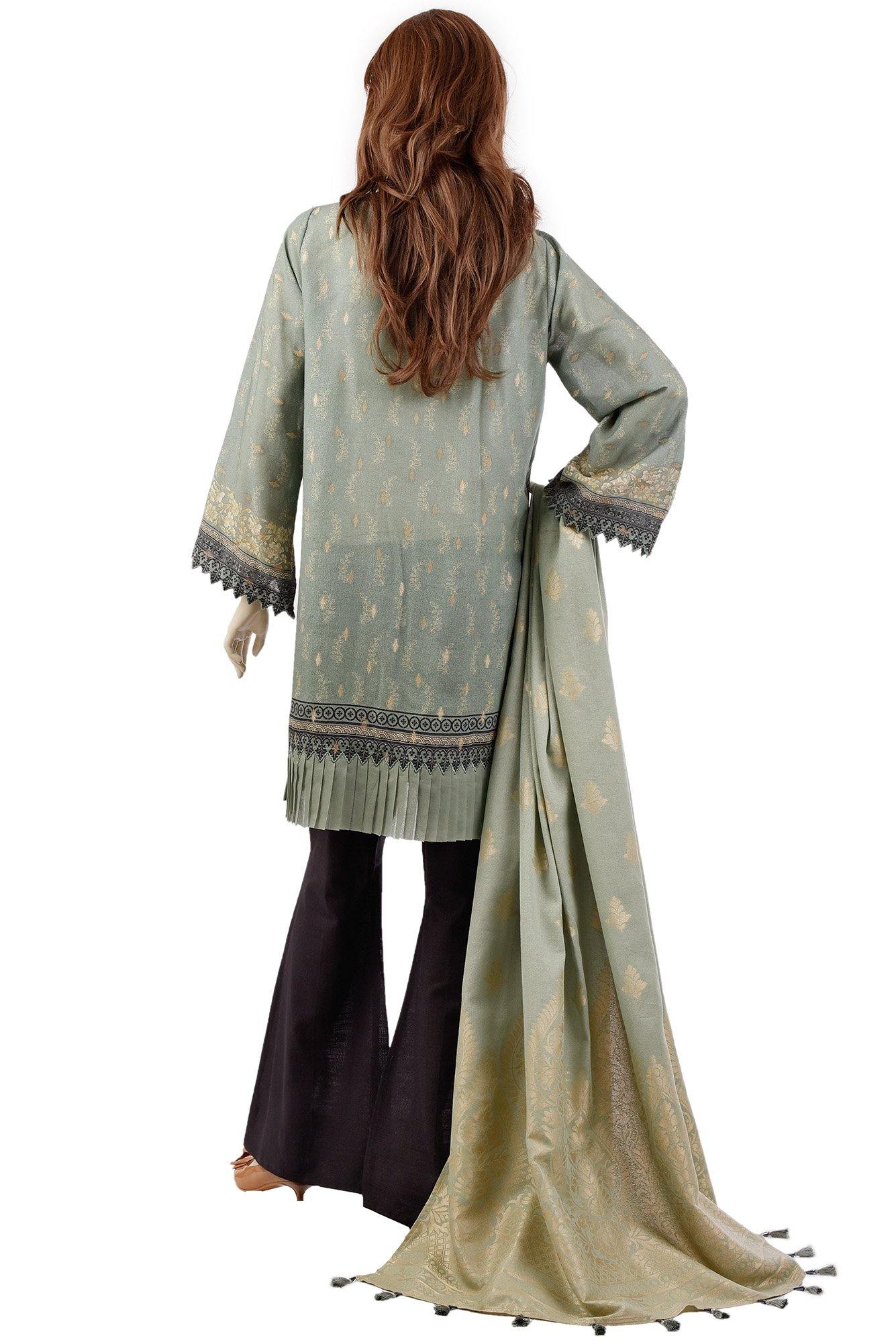TRICKLED FLORA UA-1927-1B (SHIRT/DUPATTA) - Saya