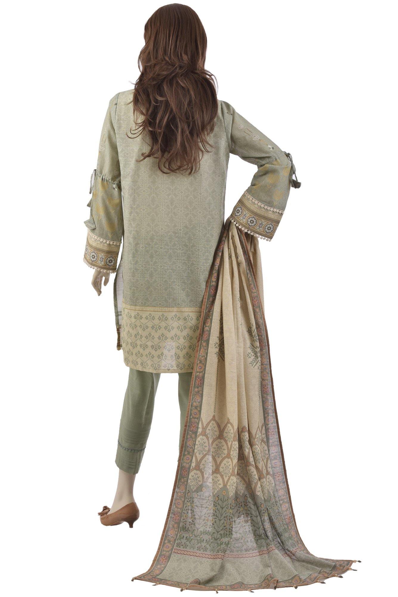 GEOMETRIC WAVE US-1927-8A (SHIRT/DUPATTA) - Saya