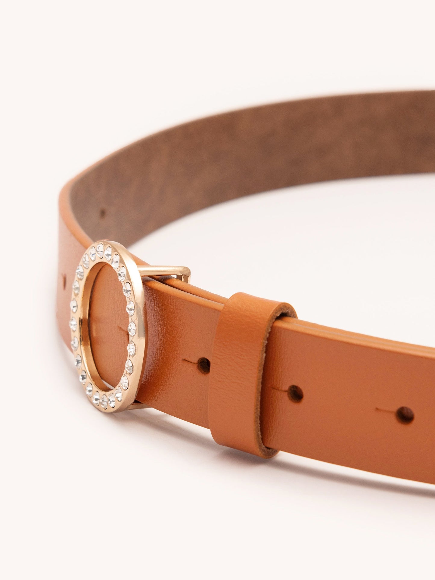 Embellished Metallic Logo Belt