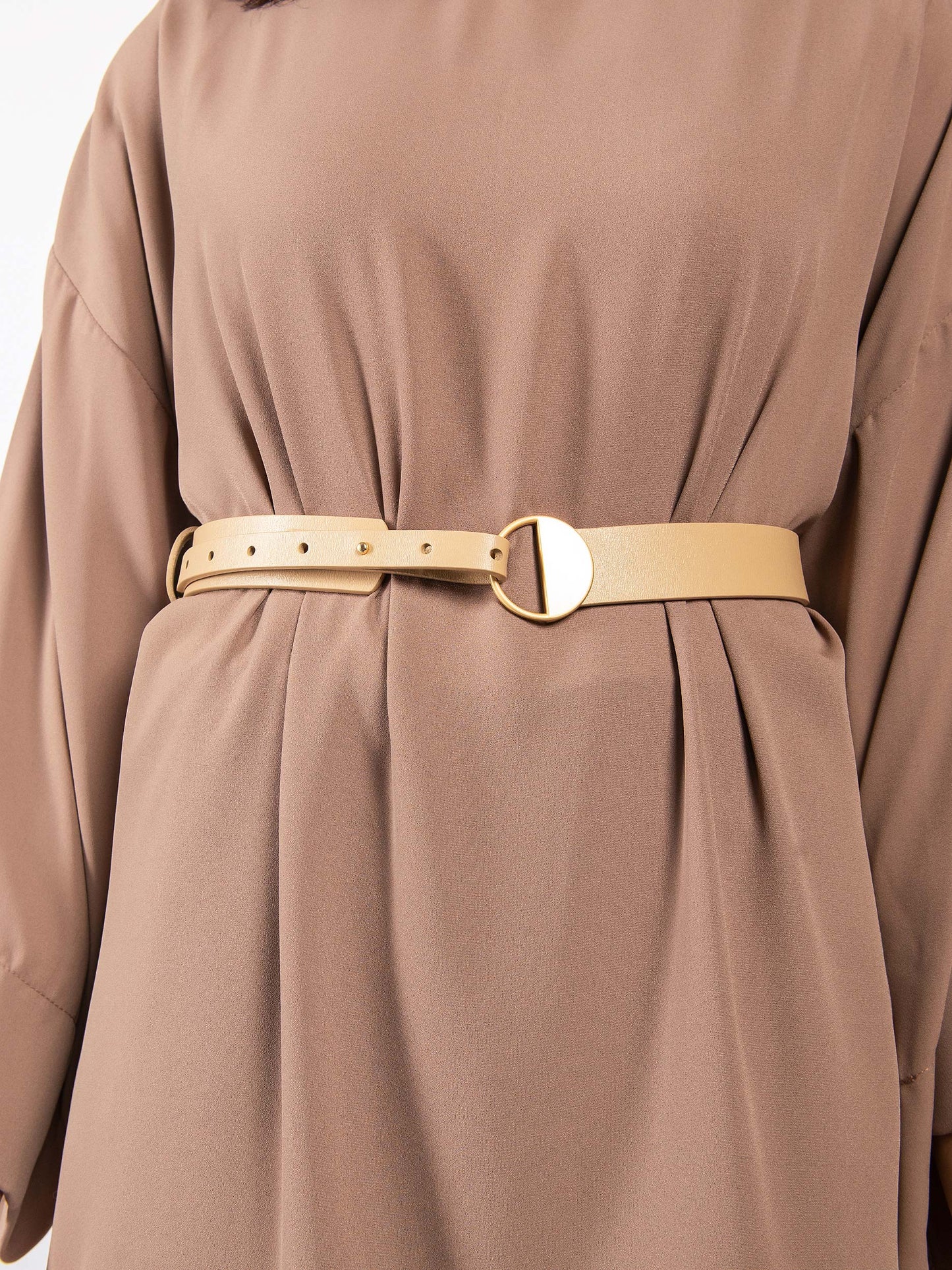 Circular Metallic Logo Belt