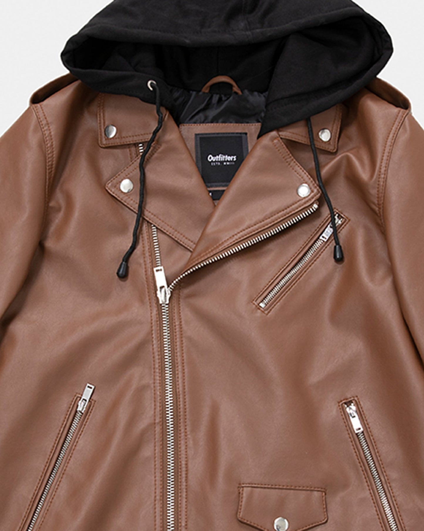 Biker Jacket with Hoodie