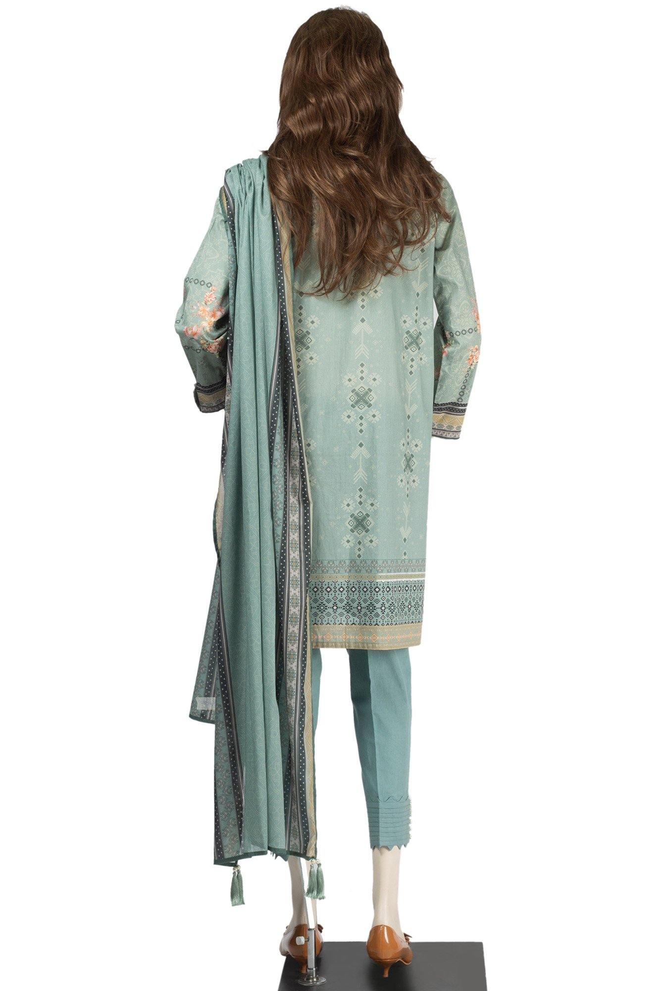 FLORAL GAUZE UG-2019-07C (SHIRT/DUPATTA) - ELAN Staging