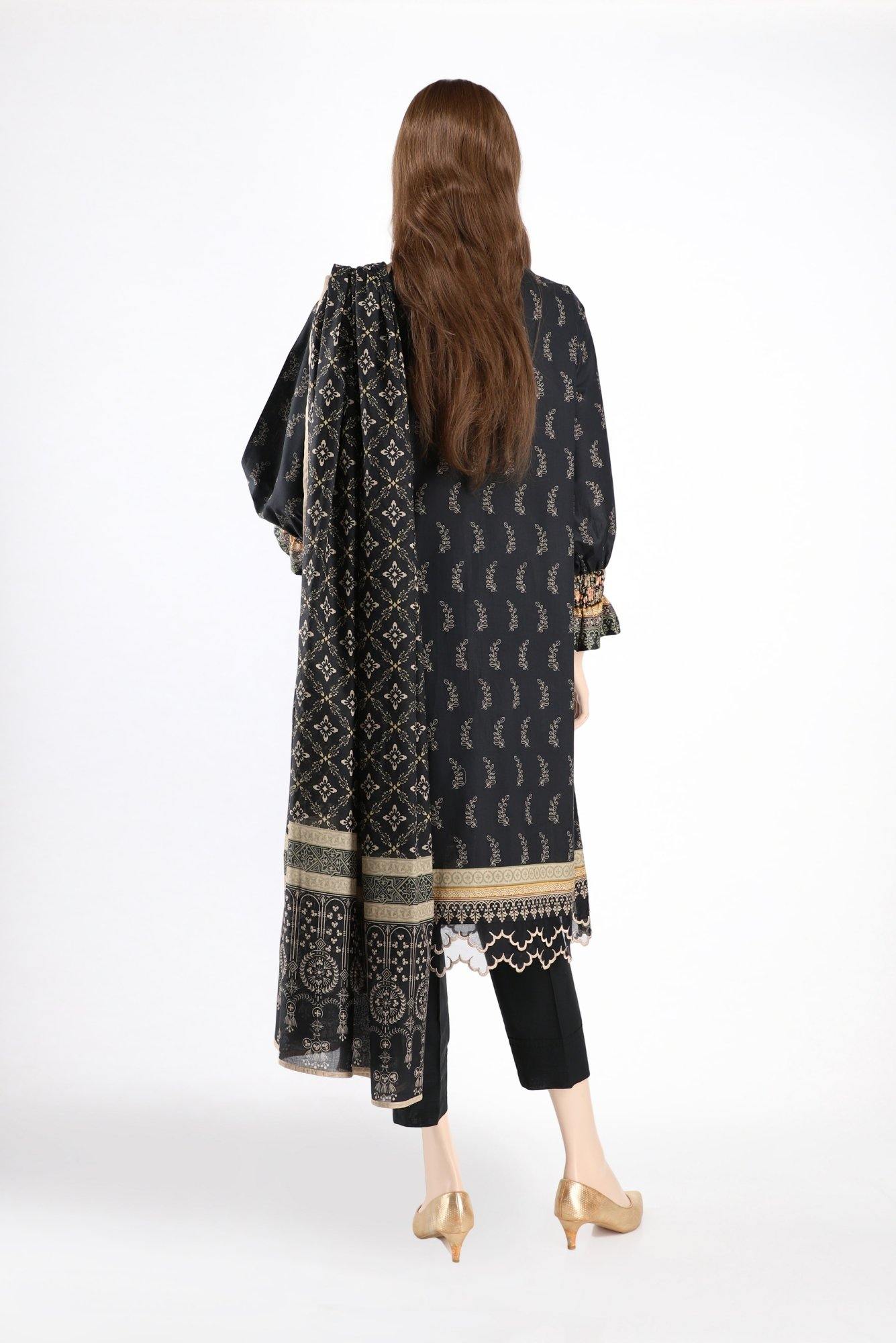 TRICKLED FLORA UB-2016-1C (SHIRT/DUPATTA) - ELAN Staging
