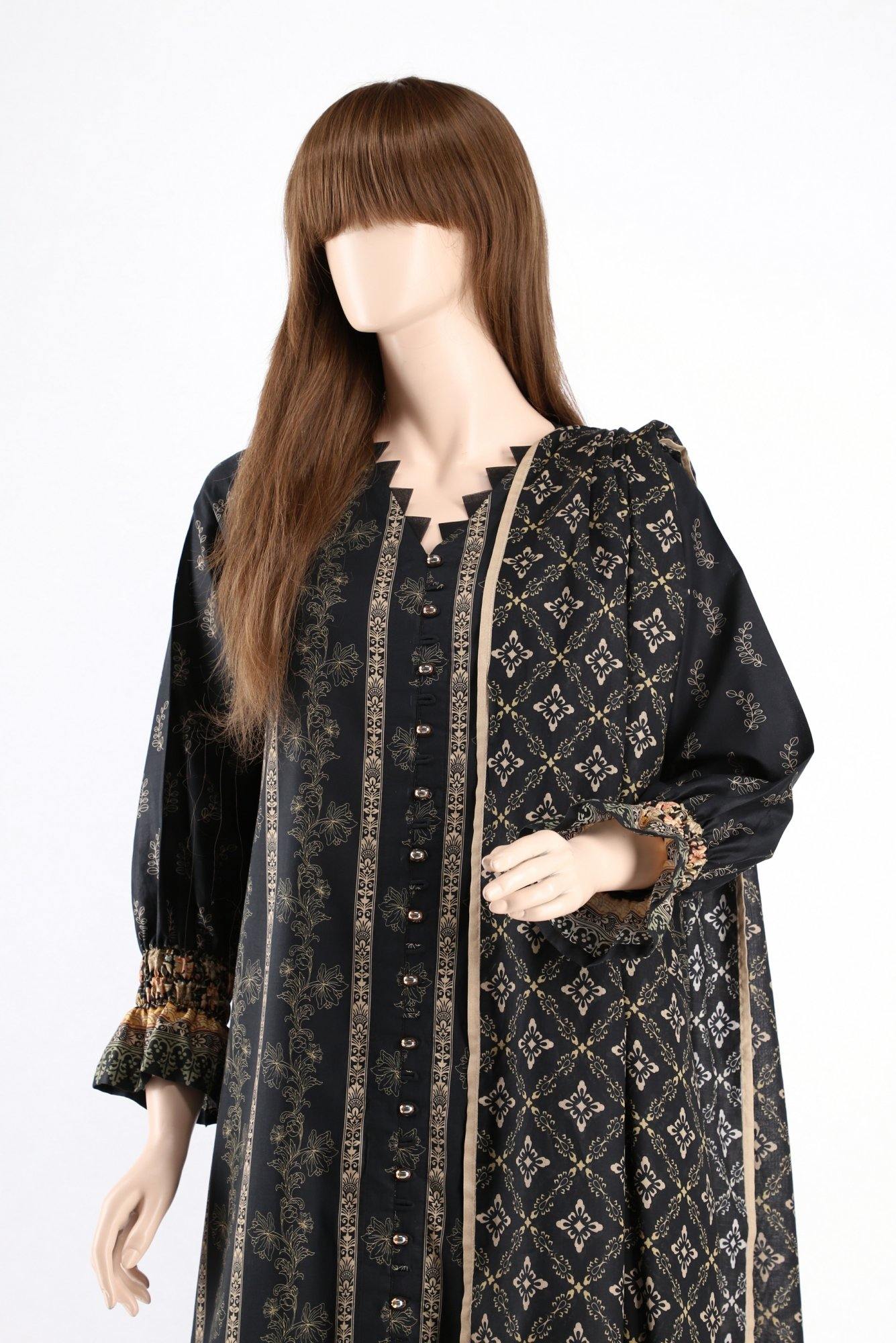 TRICKLED FLORA UB-2016-1C (SHIRT/DUPATTA) - ELAN Staging