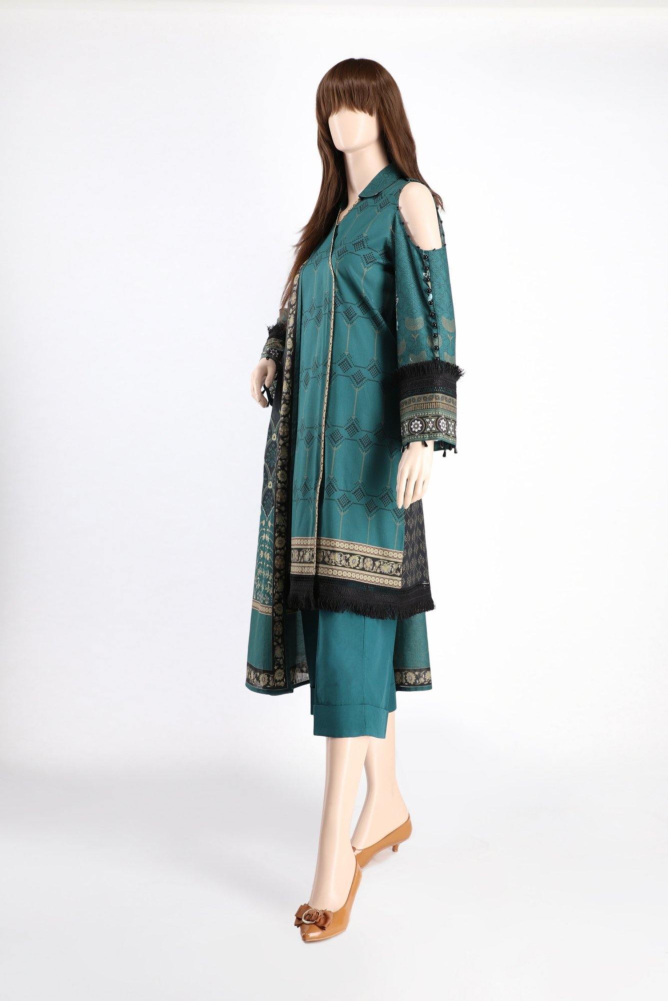 GEOMETRIC WAVE UT-2016-8C (SHIRT/DUPATTA) - ELAN Staging