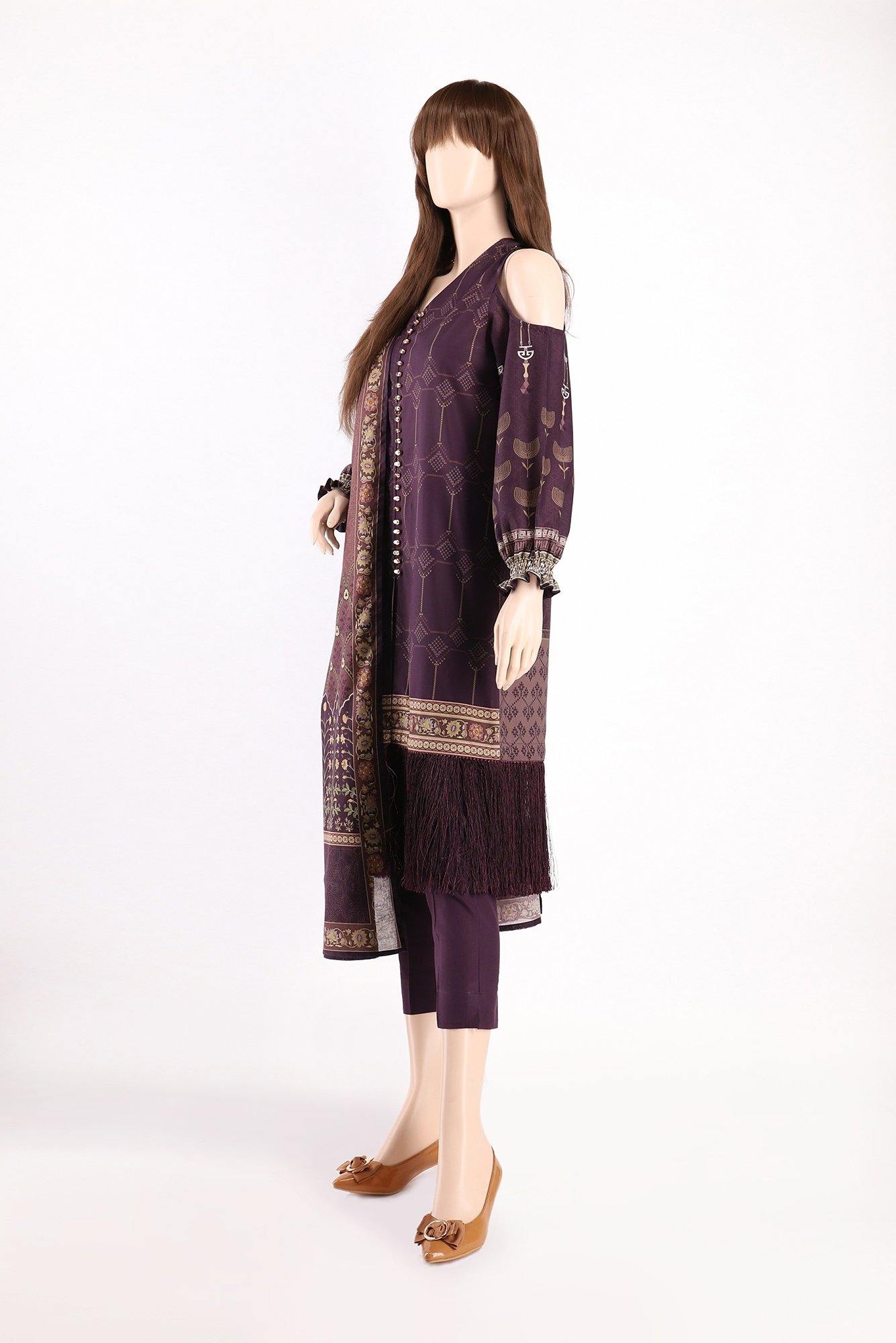 GEOMETRIC WAVE UP-2016-8B (SHIRT/DUPATTA) - ELAN Staging