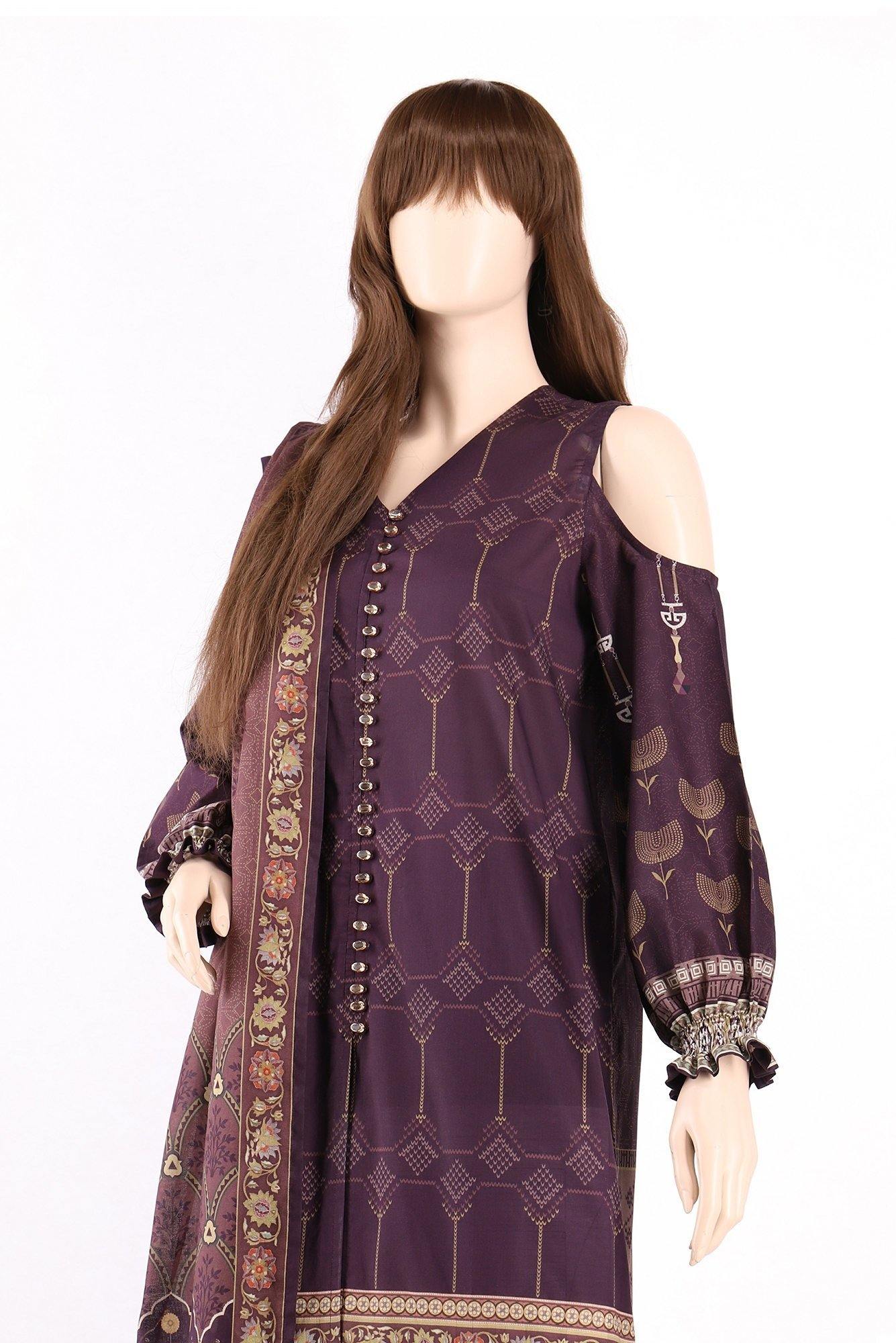 GEOMETRIC WAVE UP-2016-8B (SHIRT/DUPATTA) - ELAN Staging