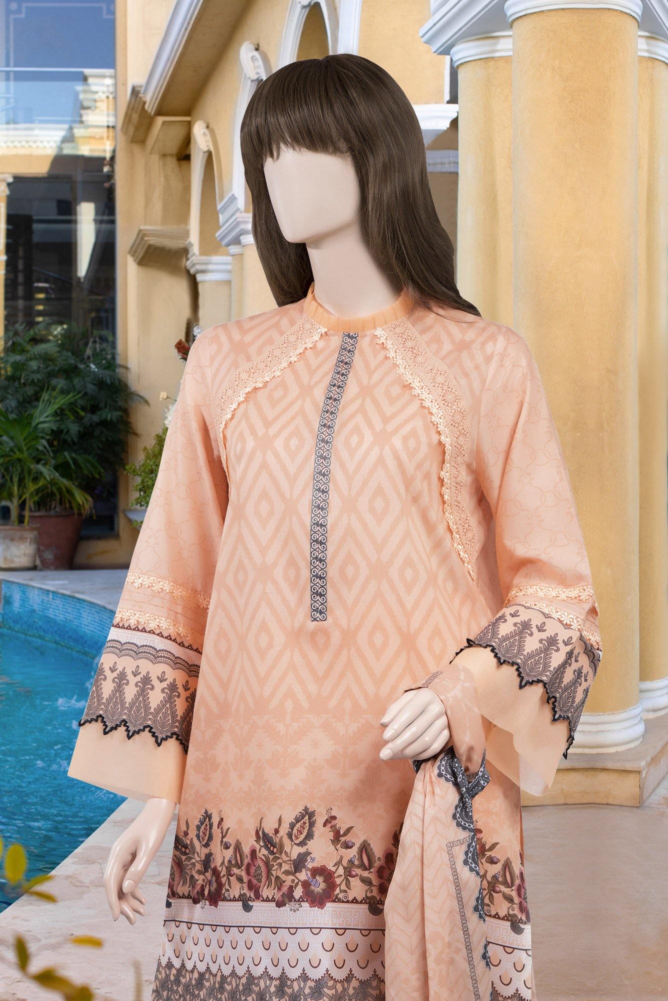 PEACH SORBET UP-2004-8A (SHIRT/DUPATTA) - ELAN Staging