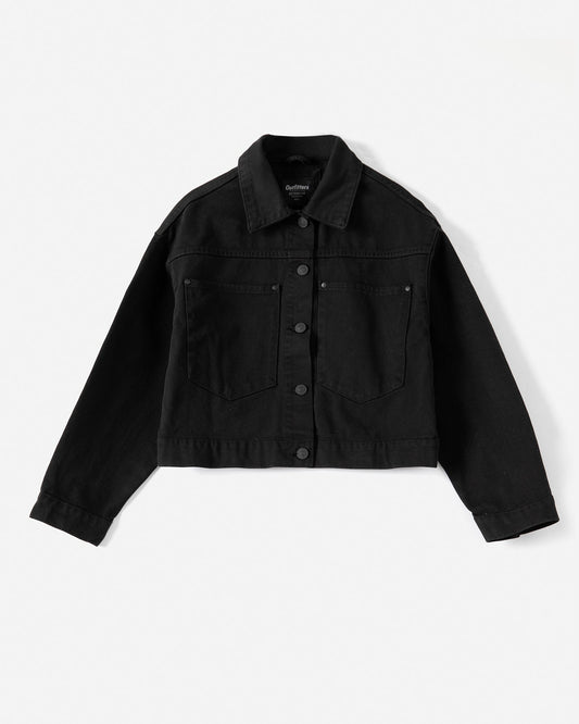 Cropped Trucker with Patch Pockets