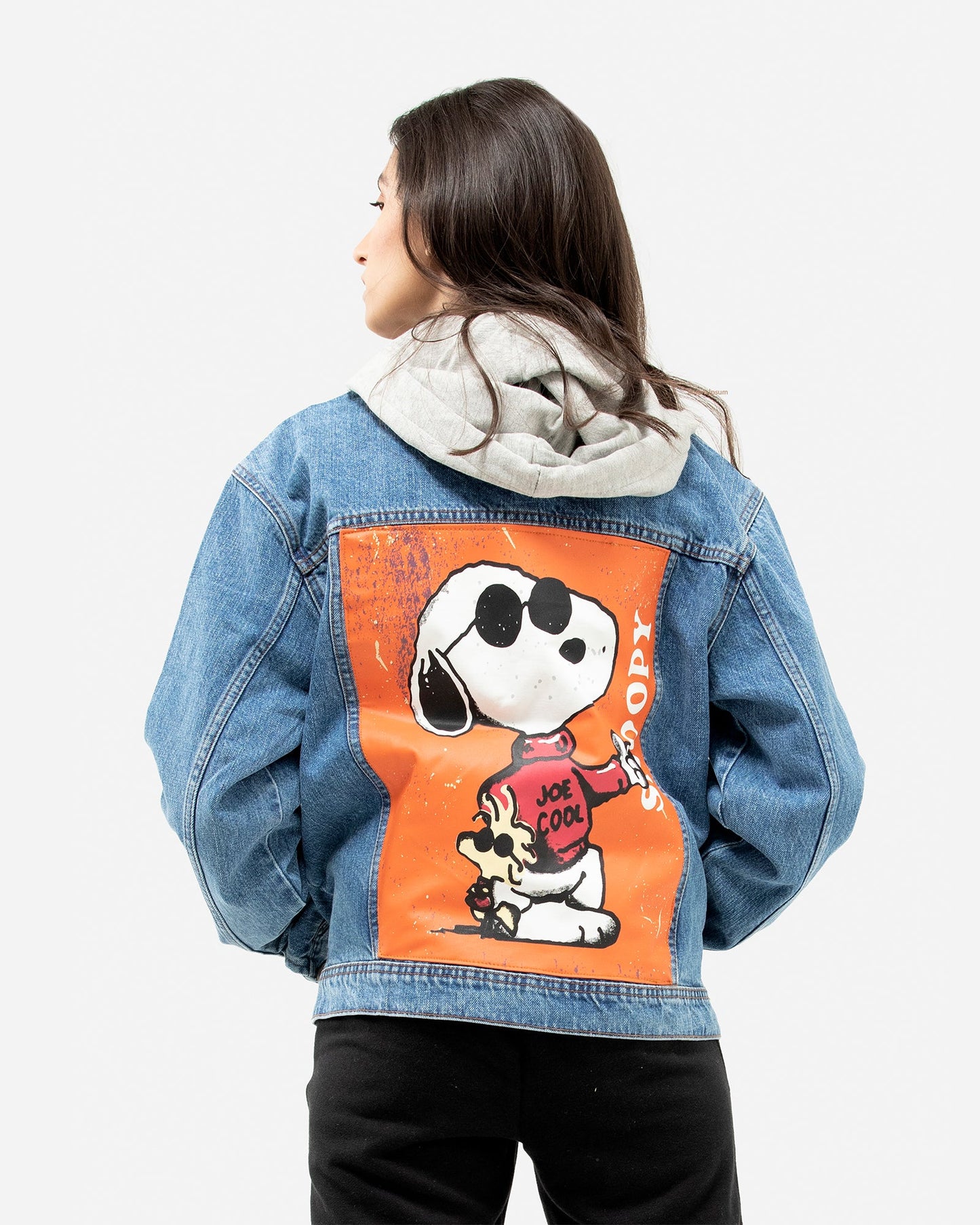 Snoopy Trucker with Jersey Hood