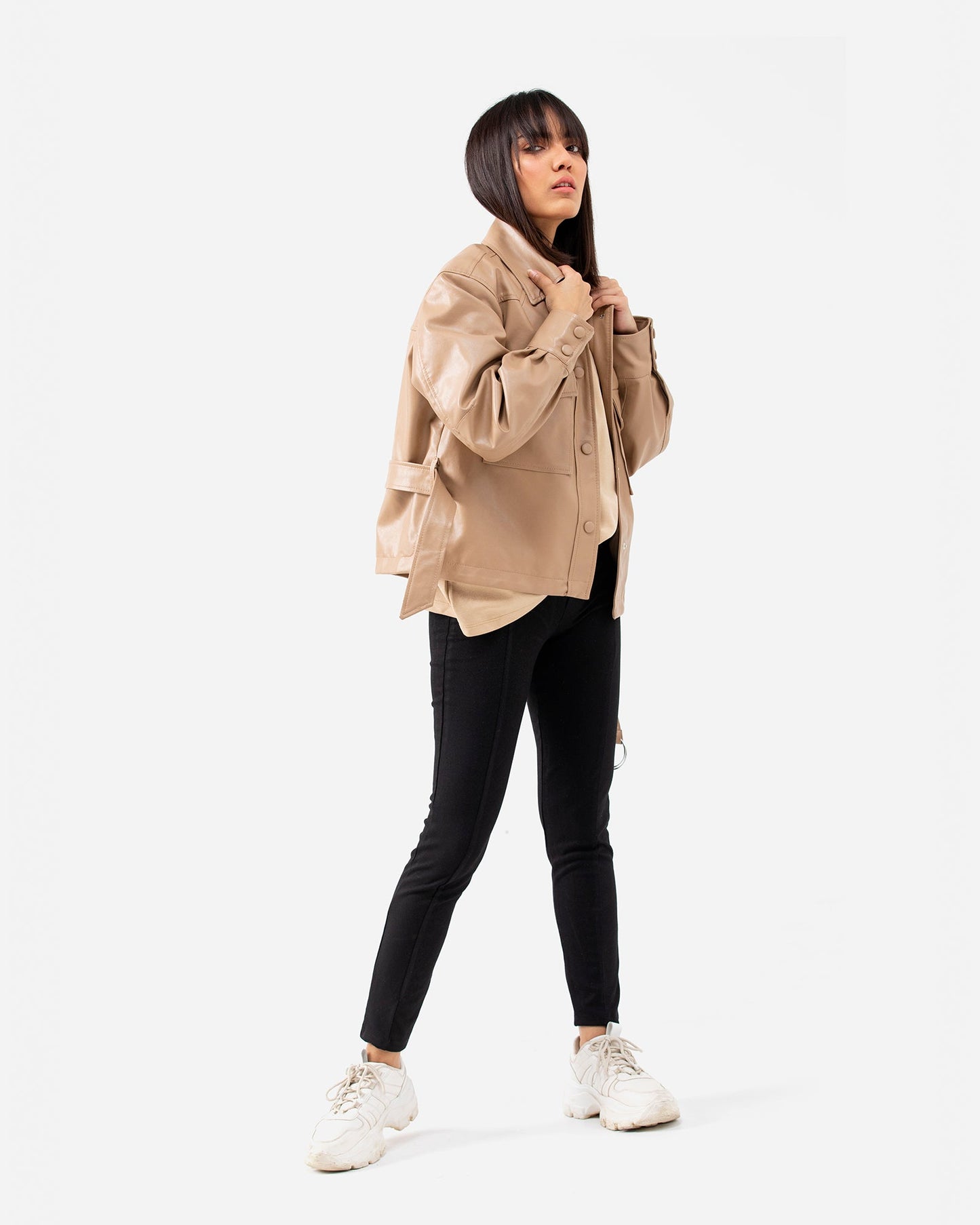 Biker with Poof Sleeves