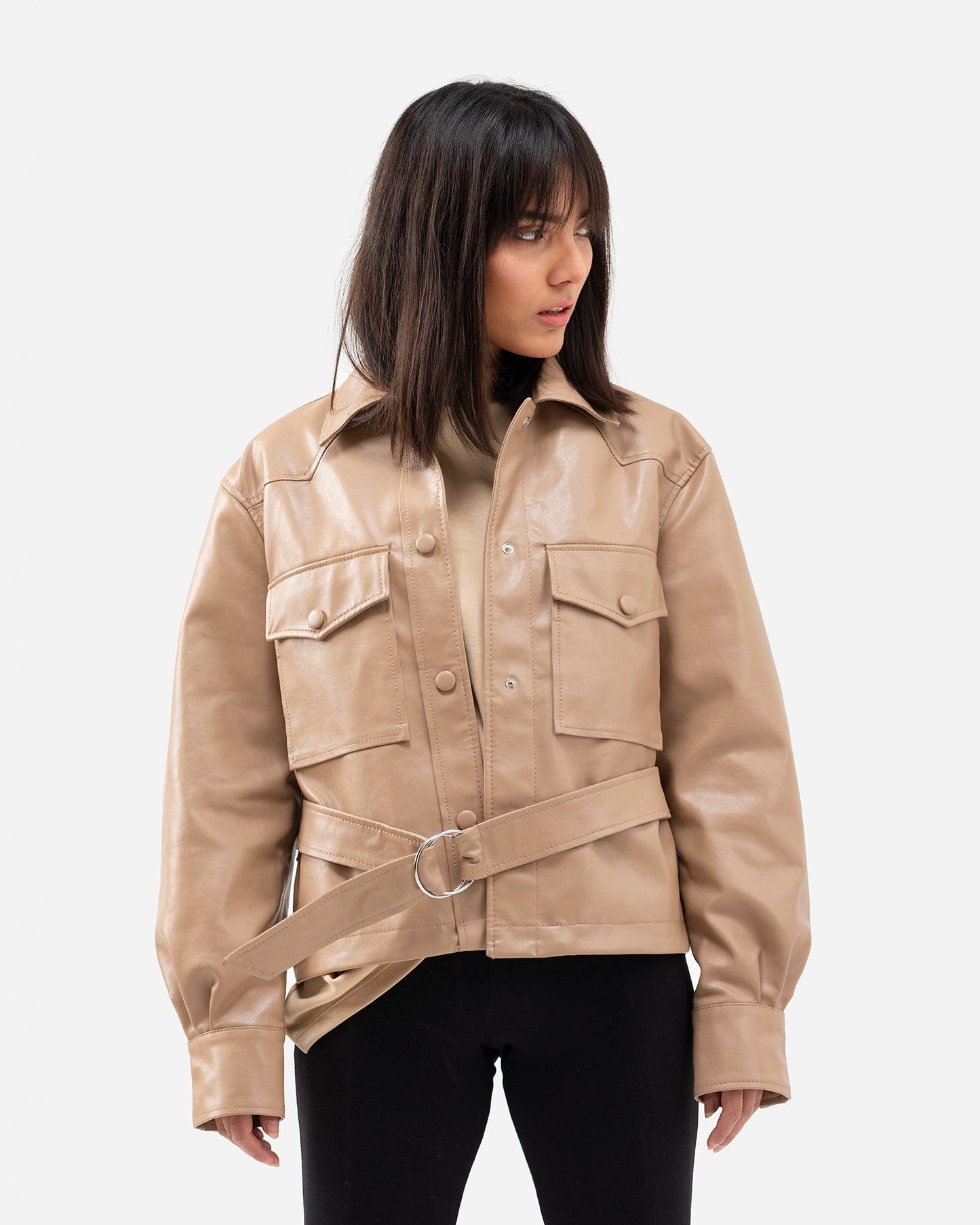 Biker with Poof Sleeves