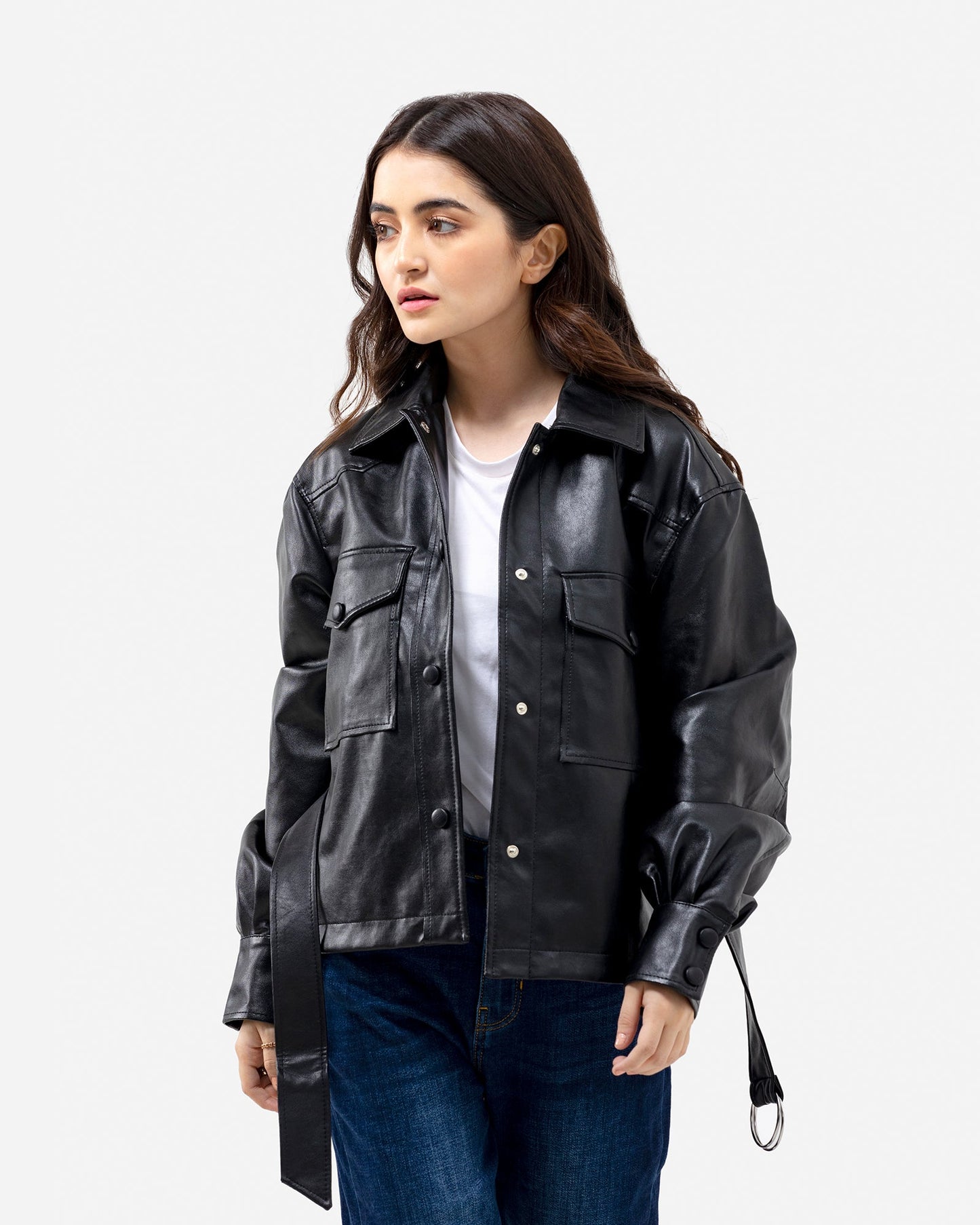 Biker with Poof Sleeves