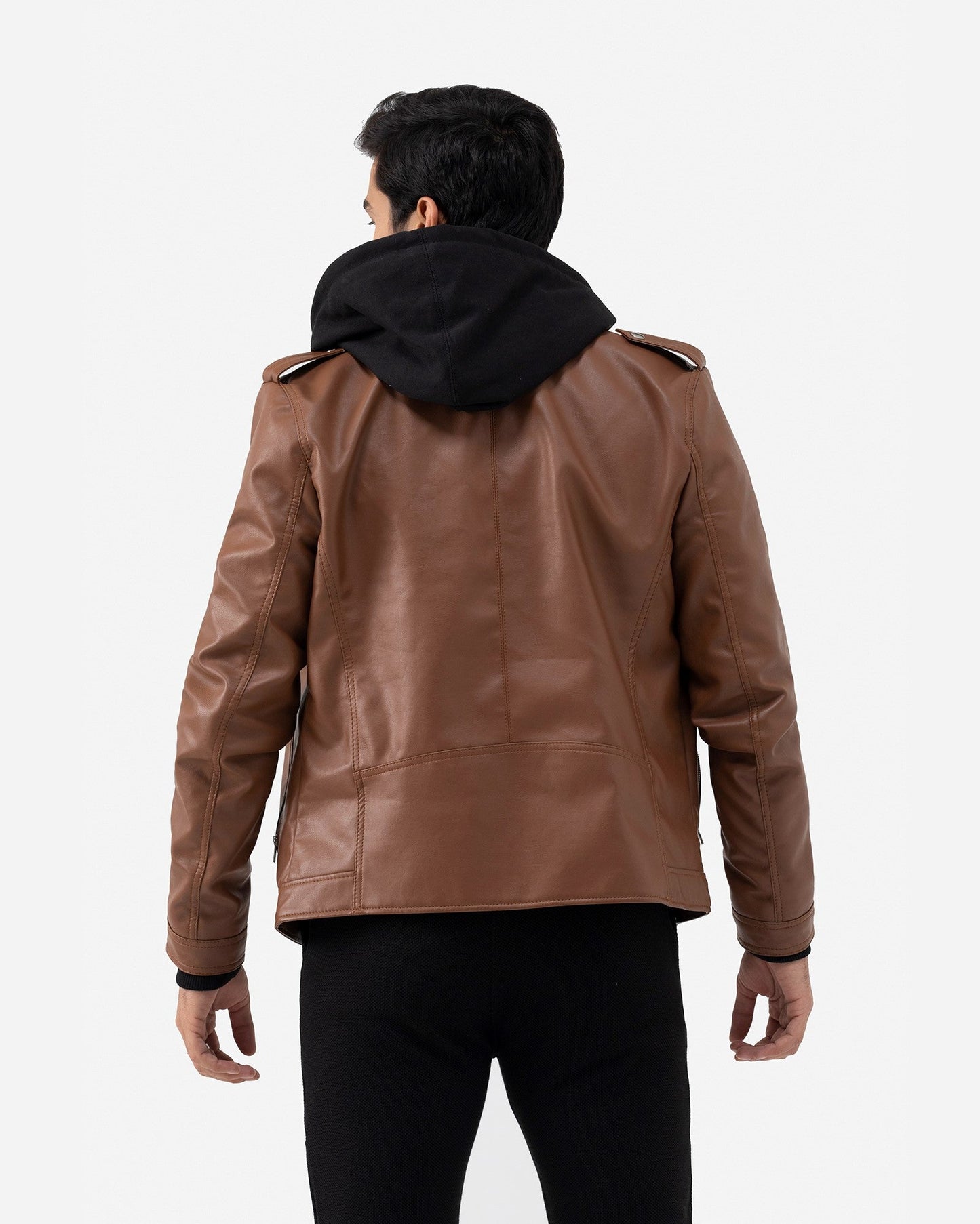 Biker Jacket with Hoodie